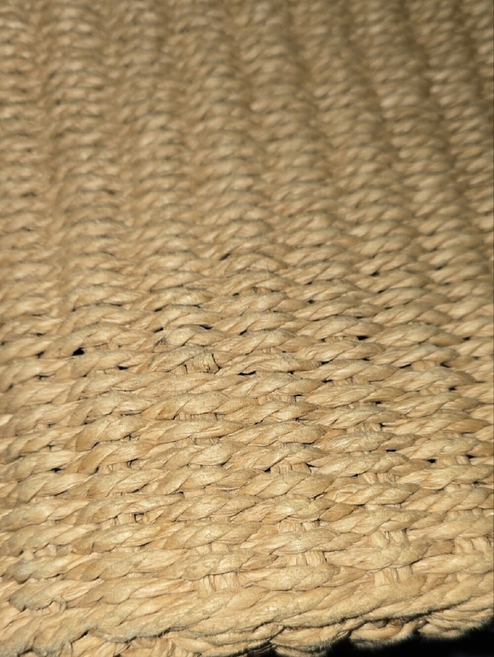 Woven Mustard Tote with Tan Faux-Leather Handles - Picture 12 of 15